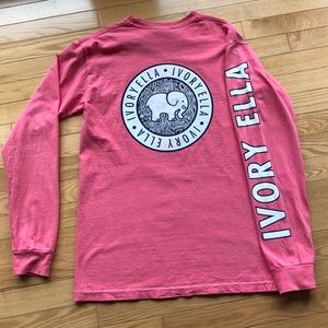 Authentic Ivory Ella Pink and White Paisley Tee SM